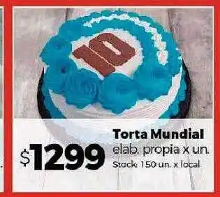 Disco Torta mundial elab. propia x un oferta