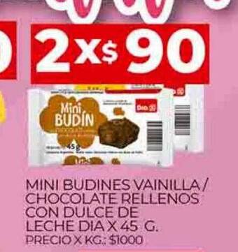 Supermercados DIA Mini budines vainilla - chocolate rellenos con dulce de leche dia oferta