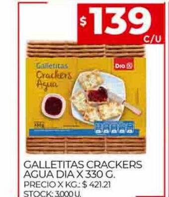 Supermercados DIA Galletitas crackers agua dia oferta