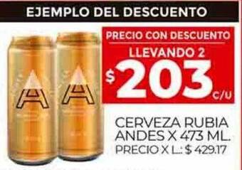 Supermercados DIA Cerveza rubia andes oferta