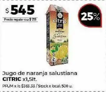 Disco Jugo de naranja salustiana citric oferta