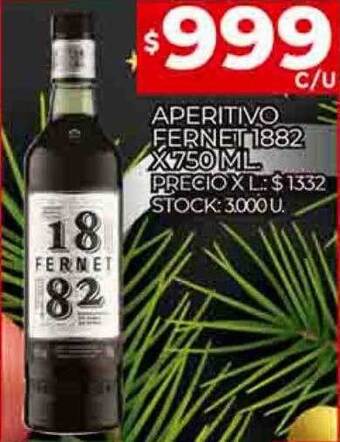 Supermercados DIA Aperitivo fernet 1882 oferta