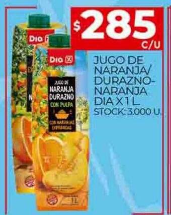 Supermercados DIA Jugo de naranja-durazno-naranja dia oferta