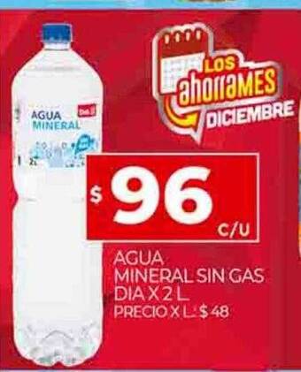 Supermercados DIA Agua mineral sin gas dia oferta