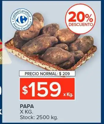Carrefour Market Papa x kg 20% descuento oferta