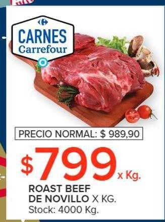 Carrefour Market Roast beef de novillo x kg oferta