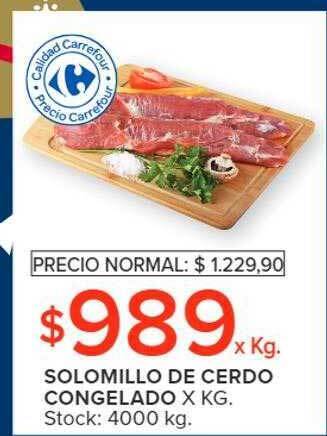 Carrefour Market Solomillo de cerdo congelado x kg oferta
