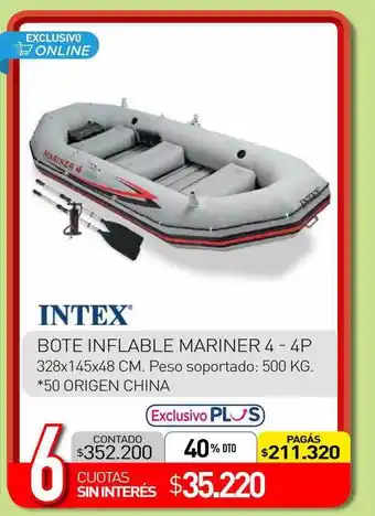 La Anonima Intex bote inflable mariner 4 - 4p oferta
