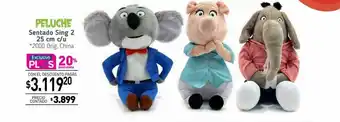 La Anonima Peluche sentado sing 2 25 cm oferta