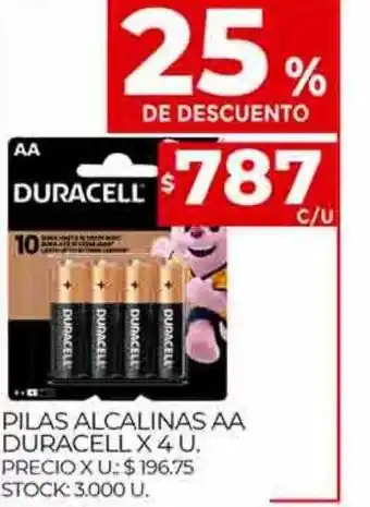 Supermercados DIA Pilas alcainas aa duracell oferta
