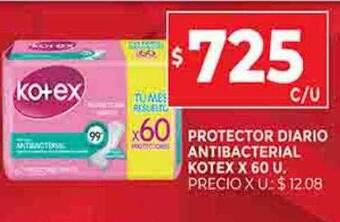 Supermercados DIA Protector diario antibacterial kotex oferta
