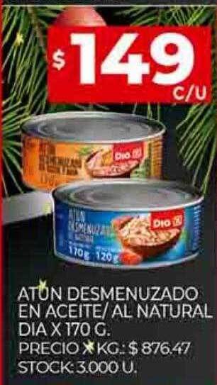 Supermercados DIA Atun desmenuzado en aceite- al natural dia oferta
