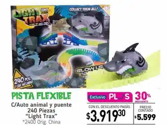 La Anonima Pista flexible c auto animal y puente 240 piezas oferta