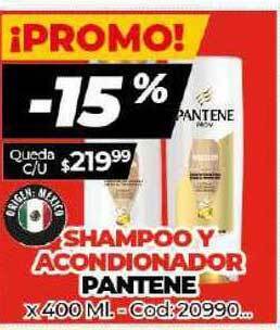 Diarco Pantene Shampoo Y Acondicionador x 400ml oferta