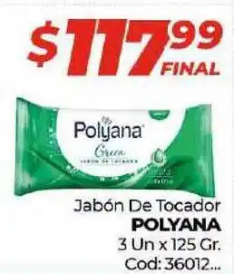 Diarco Polyana Jabón De Tocador 3 Un x 125 gr oferta