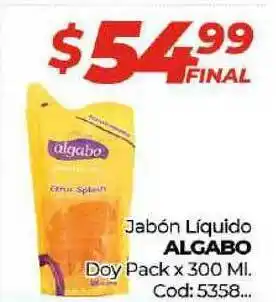 Diarco Algabo Jabón Líquido Doy Pack x 300ml oferta