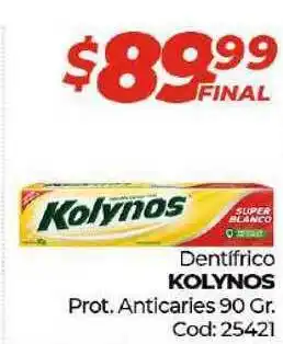 Diarco Kolynos Dentífrico Prot. Anticaries 90gr oferta