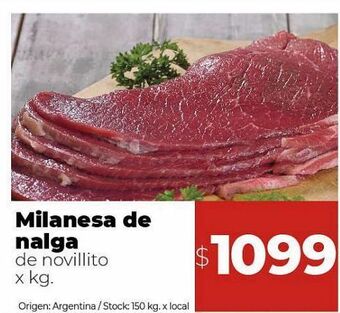 Disco Milanesa de nalga de novillito kg oferta