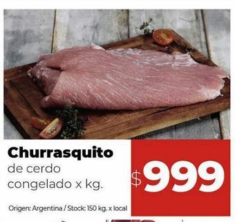 Disco Churrasquito de cerdo congelado kg oferta