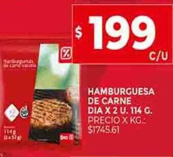 Supermercados DIA Hamburguesa de carne dia oferta