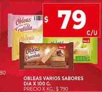Supermercados DIA Obleas varios sabores dia oferta