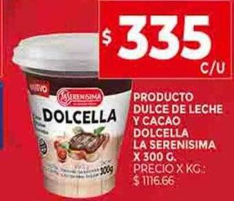 Supermercados DIA Producto dulce de leche y cacao dolcella la serenisima oferta