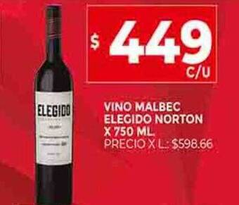 Supermercados DIA Vino malbec elegido norton oferta