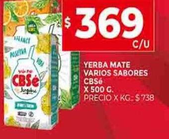 Supermercados DIA Yerba mate varios sabores cbsé oferta