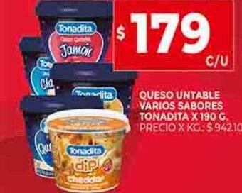 Supermercados DIA Queso untable varios sabores tonadita oferta
