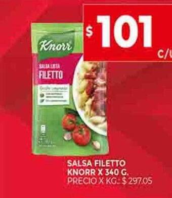Supermercados DIA Salsa filetto knorr oferta