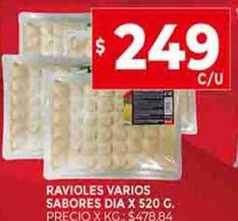 Supermercados DIA Ravioles varios sabores dia oferta