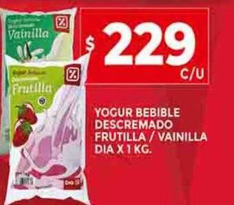 Supermercados DIA Yogur bebible descremado frutilla vainilla dia oferta