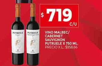Supermercados DIA Vino malbec cabernet sauvignon putruele oferta