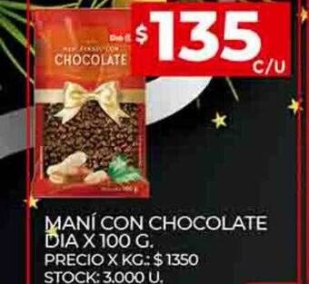 Supermercados DIA Maní con chocolate dia oferta