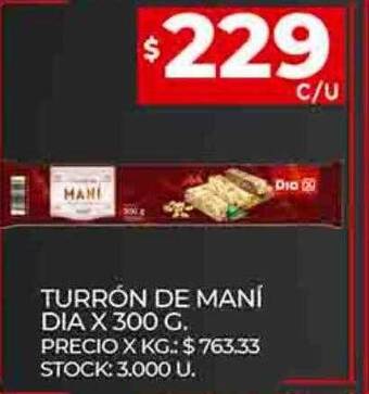 Supermercados DIA Turrón de maní dia oferta