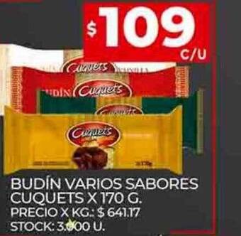 Supermercados DIA Budín varios sabores cuquets oferta