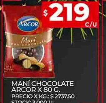 Supermercados DIA Maní chocolate arcor oferta