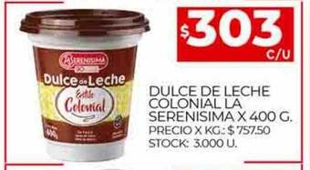 Supermercados DIA Dulce de leche colonial la serenisima oferta