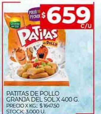Supermercados DIA Patitas de pollo granja del sol oferta