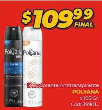 Diarco Polyana Desodorante Antitranspirante x 105gr oferta