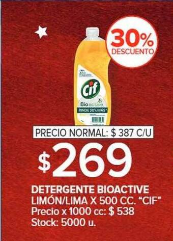 Carrefour Detergente bioactive limón-lima x 500 cc oferta