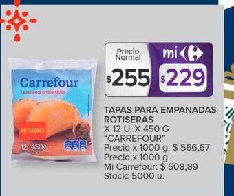 Carrefour Tapas para empanadas rotiseras oferta