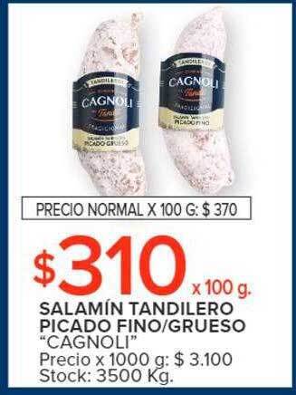 Carrefour Salamín tandilero picado fino-grueso oferta