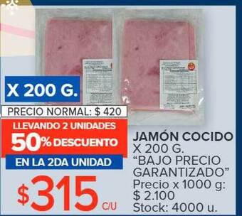 Carrefour Jamón cocido oferta