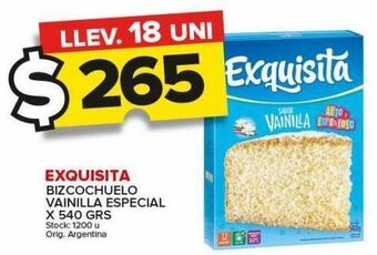 Carrefour Maxi Bizcochuelo exquisita vainilla 540g oferta