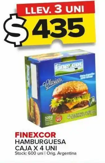 Carrefour Maxi Hamburguesa finexcor caja x 4uni oferta