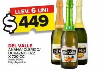 Carrefour Maxi Sidra del valle anana/clerico/durazno fizz x 720cc oferta