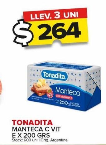 Carrefour Maxi Manteca tonadita c vit e x 200g oferta