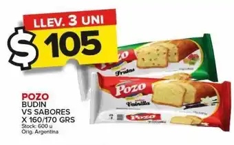 Carrefour Maxi Budín pozo vs sabores x 160/170g oferta