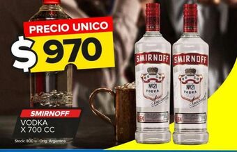 Carrefour Maxi Vodka smirnoff x 700cc oferta
